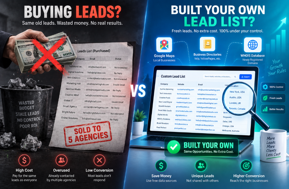 Stop Buying Web Design Leads: How to Build Your Own List for a Fraction of the Cost